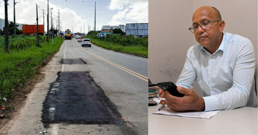 Vereador Jorginho da Praia destaca reparos na pavimentação asfáltica da Rodovia Venâncio Fonseca após solicitação ao DER