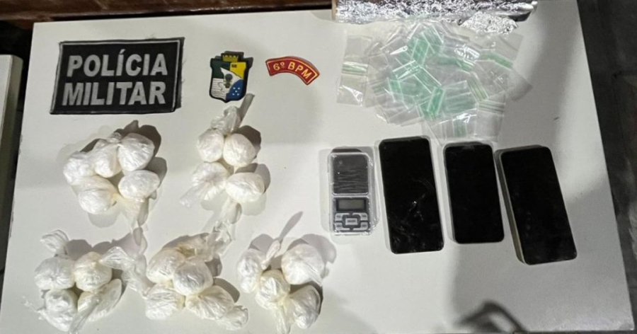 PM apreende mais de meio quilo de cocaína e prende três suspeitos por tráfico no Bairro Cidade Nova, em Estância