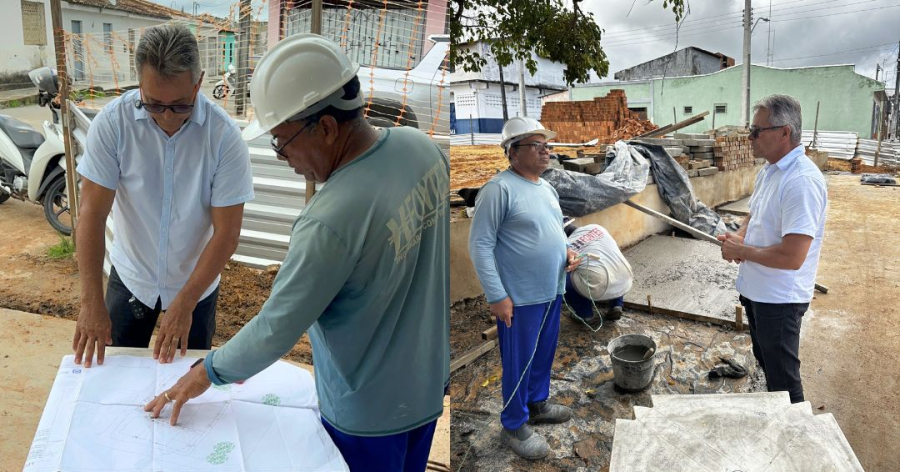 Vereador Zé da Paz fiscaliza andamento das obras do novo Módulo Esportivo, no Bairro Alagoas