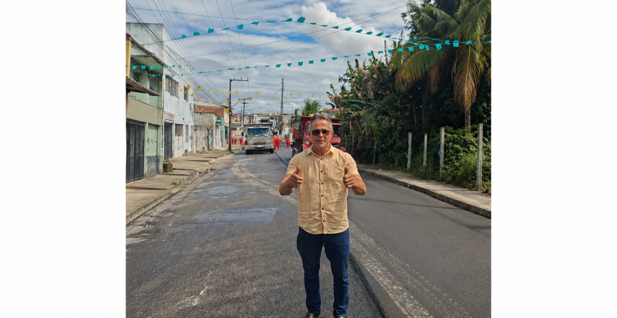 Zé da Paz comemora recapeamento da Rua do Arame e destaca conquista esperada há anos pelos moradores